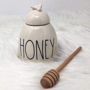 Rae Dunn Ceramic HONEY Jar